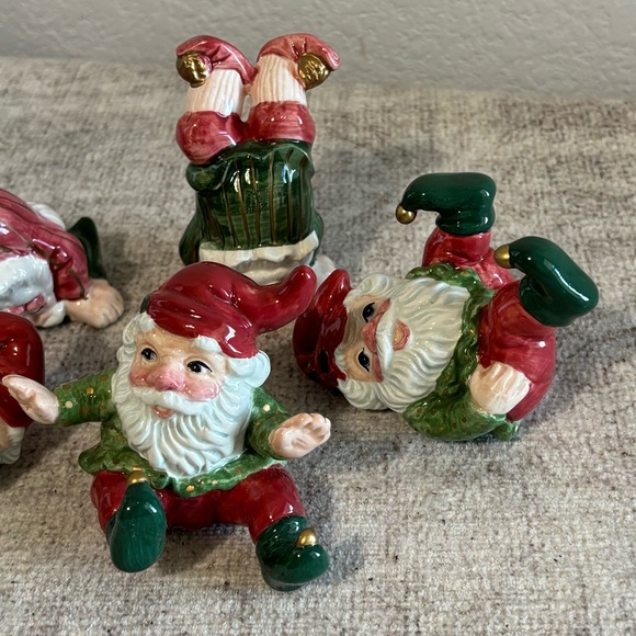 Set of Five Holiday Elf Figurines Christmas Decor - Picture 3 of 10